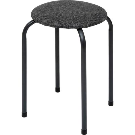 Tabouret Empilable en Métal "Chiné" 46cm Gris
