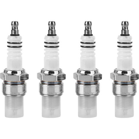 Platin-Zündkerze, Akozon 4-teiliges 2-Takt-Zündkerzenset, geeignet für PW50 PW80 PW60 LT50 LT80 Roller Motorrad E6TC.
