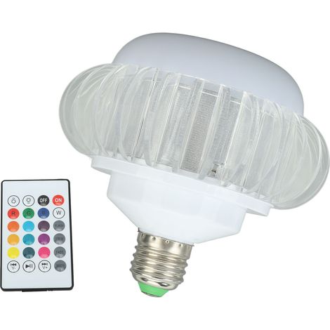 Ampoule LED Intelligente Bluetooth Haut-Parleur Sans Fil E26 E27 Ampoule Multicolore RGB Avec Télécommande 24 Touches (1/5)