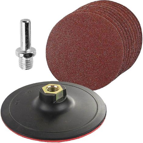 JIAJIEFANG 10-teiliges Rundschleifset mit gepolstertem und perforiertem Adapter für gemischten Kies, 125-mm-Schleifscheibe mit Schäkel. (1/5)