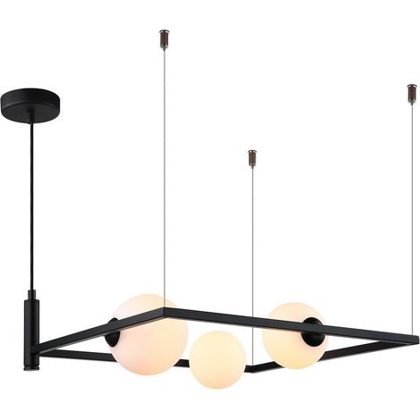 Lampadario Italux Gareth nero 3 luci G9 MDM-3975/3 BK