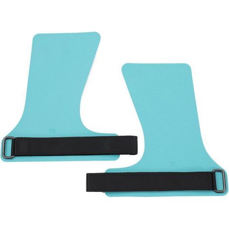 Une paire de poignées en carbone sans trou pour les doigts,pour Crossfit,traction,entranement croisé,Kettlebell- Turquiose-M