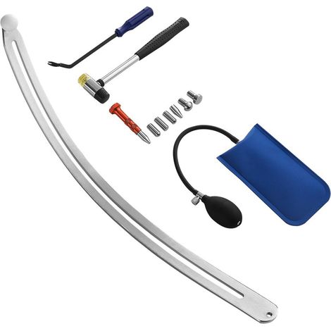 Kit Débosselage Carrosserie Outil Réparation Bosses Barre Courbée 710x40x8mm Marteau Caoutchouc Pointes Aluminium XPT9019 (1/5)