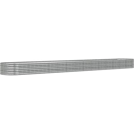 Maison Exclusive - Hochbeet Verzinkter Stahl 620x80x36 cm Silbern (1/5)