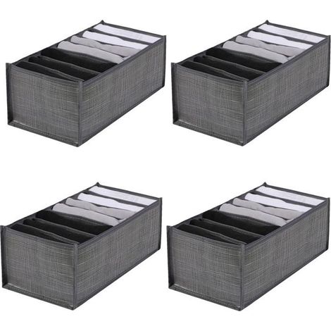 Schubladen-Organizer-System, Kleiderschrank-Organizer, Truhen-Organizer, Aufbewahrungsboxen für Unterwäsche (4-teilig) (1/5)