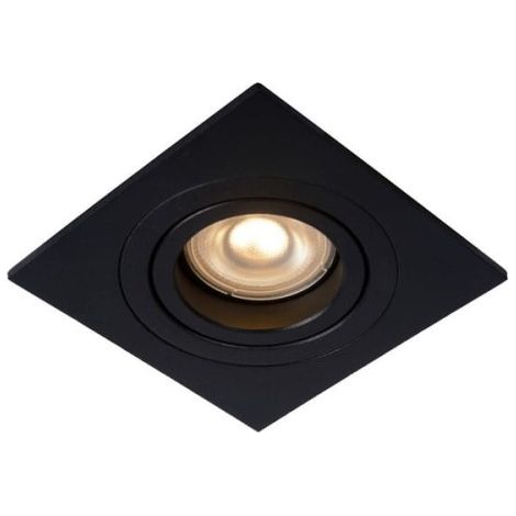 Faretto incasso quadrato nero orientabile GU10 50W Lucide