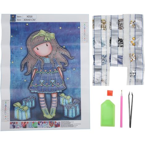 5D Rhinestone Painting Kits Bright Rhinestones DIY Fun Complete Tools DIY Character Rhinestone Painting for Gifts (1/5)