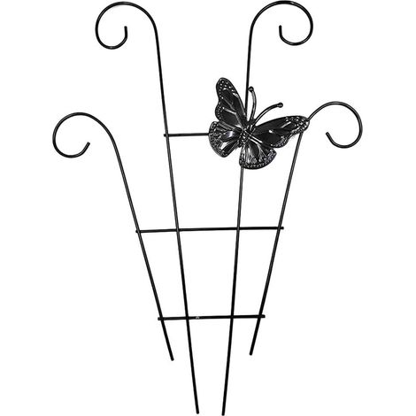Support Pour Plantes Grimpantes - Structure En Fer Noir - 30x40 cm - Pour Jardin Et Potager - 1 Pièce (1/5)