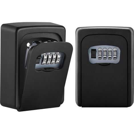 Coffre-fort de sécurité pour le rangement, avec une serrure à combinaison à 4 chiffres, capacité de 5 clés, résistant aux intempéries.-AquaForge (1/5)