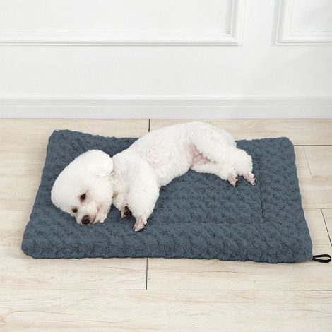 Couverture Pour Chien - Plaid Doux En Peluche Chauffant Pour Chiens De Taille Moyenne - Pour Canapé Sol Lit Voiture - 50 x 70 cm - Gris (1/5)