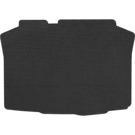 Alfombrilla de maletero de EVA para Seat Ibiza IV Hatchback (2008-2017) con diseño de panal de abeja - NEGRA (1/5)