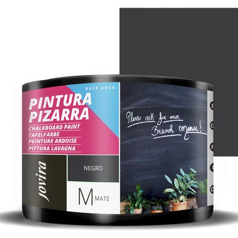 JOVIRA PINTURAS Vernice Lavagna. Per dipingere, disegnare e scrivere con il gesso sulle pareti. (375 Millilitri, Nero) (1/3)