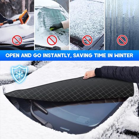 Funda para parabrisas, funda de invierno para coche, protección para ventanas y espejos, protege contra la nieve, el hielo, el sol y los rayos UV.Tamaño universal para todos los SUV y coches. (1/4)