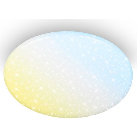 Briloner VERB Plafoniera LED, dimmerabile, telecomando, controllo della temperatura del colore CCT, ultra luminosa, bianca, Ø56 x 10 cm