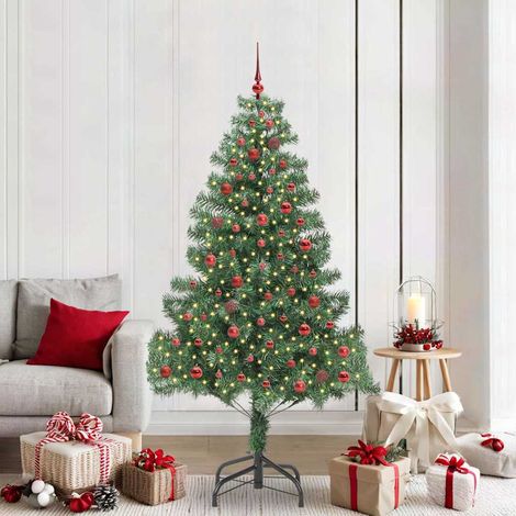 Weihnachtsbaum mit 300 LEDs mit Ständer Grün 210 cm PVC