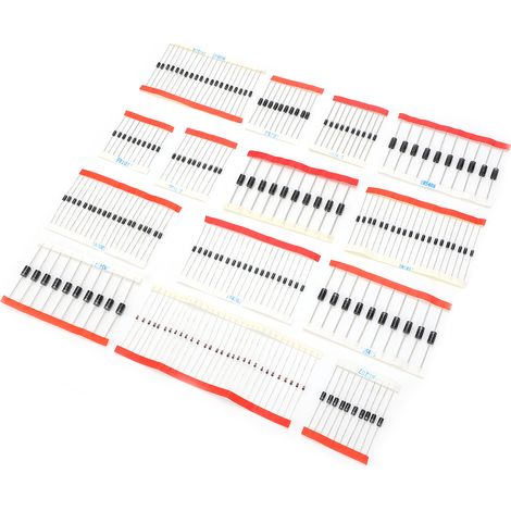 Set mit 200 verschiedenen Dioden (14 verschiedene Typen), elektronische Bauteile aus Silberlegierung, Industriebedarf (1/5)