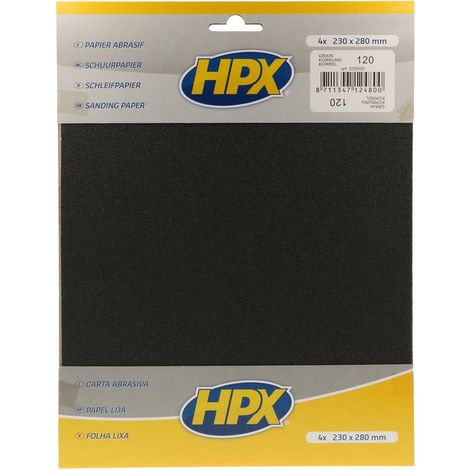 PAPIER ABRASIF P120 X 4 HPX