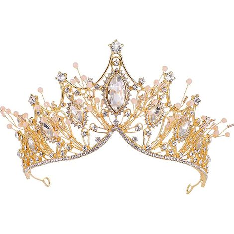 Couronne - Couronne De Mariée En Alliage Avec Strass - Pour Femme - Accessoire De Cheveux Pour Fête Costume Et Célébration - 1 Pièce (1/5)