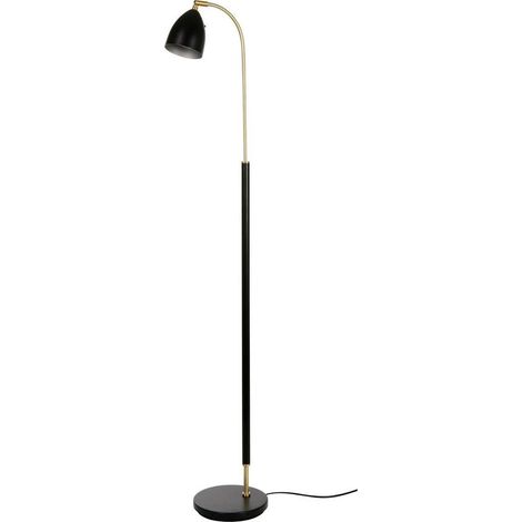 Lampadaire DELUXE en Métal et Noir/Laiton Diamètre 9,8 Cm