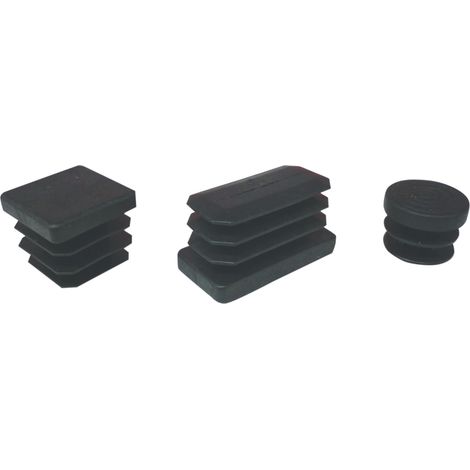 PUNTALE ALETTATO RETTANGOL 30X60 MM PLAST NERO- 100,0 pz
