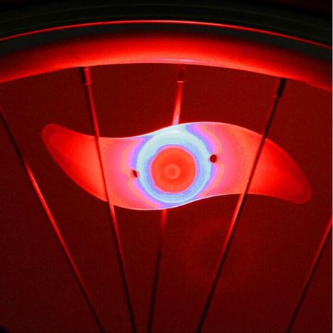 Lumière de Roue de Vélo en Forme de Saule LED Lampe Roue Vélo étanche Rayons de Roues Lumineux pour Vélo VTT VTC Bicyclette Adultes et Enfants-rouge