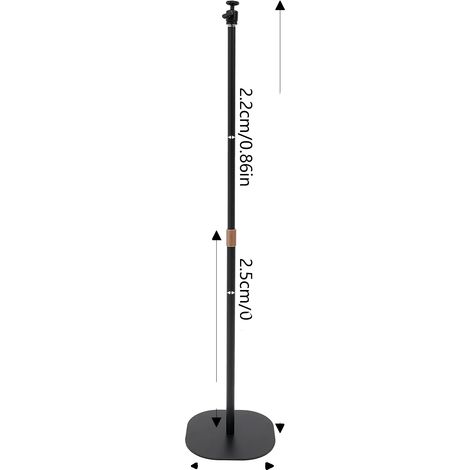 Soporte para proyector, altura ajustable, rotación de 360°, color negro. (1/2)