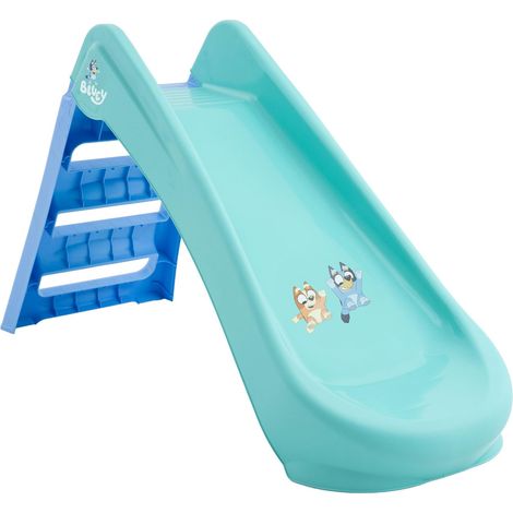 Bluey Scivolo pieghevole per interni ed esterni con scala, design facile da piegare, in plastica resistente, per bambini dai 18 mesi in su, attrezzatura da gioco leggera da giardino (1/5)