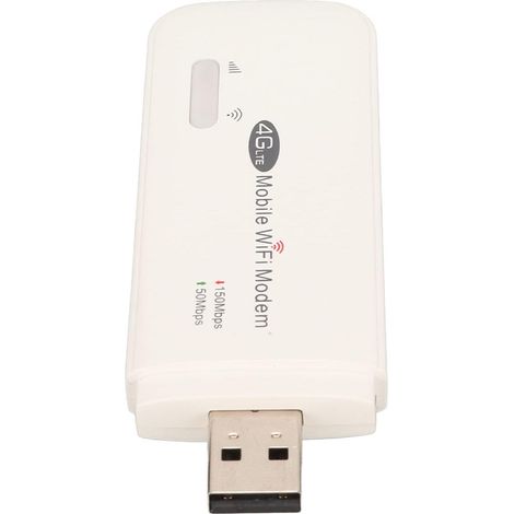 Modem WiFi 4G, 150 Mbps Plug and Play 10 Utilisateurs Pris en Charge Modem WiFi USB 4G LTE avec Emplacement pour Carte SIM, Mini-routeur de Voyage Portable Hotspot déverrouillé 4G (1/5)