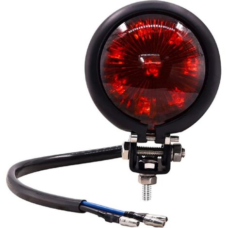 Moto feu arrière frein stop feu de course, universel rouge 12V LED arrière garde-boue lumière (1/5)
