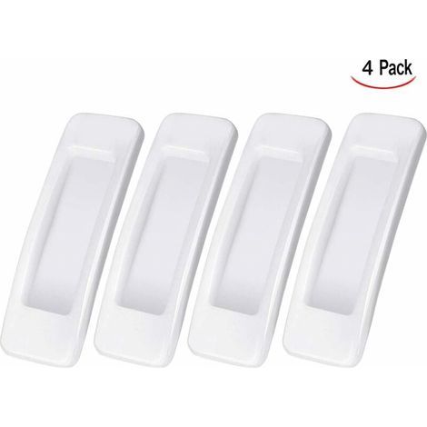 4 Pièces Poignée Autocollante Porte Coulissante - Blanc, (1/5)