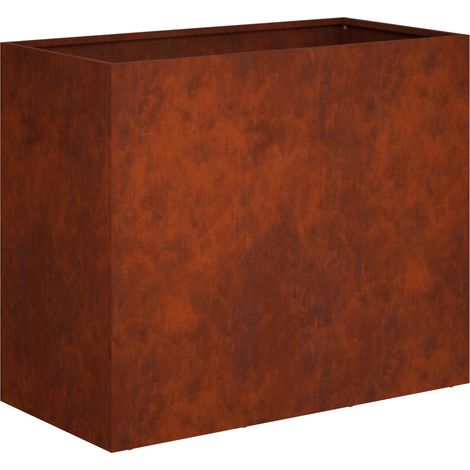 Cache-pot de jardin Rouillé 60 x 30 x 50 cm Acier patiné vidaXL