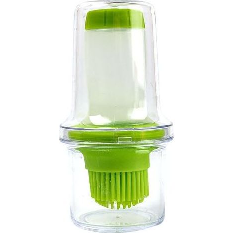 Silicone Bbq Huile Bouteille Brosse Cuisson Pâtisserie Brosse Sauce Silicone Pliant Entonnoir Brosse De Nettoyage(vert) (1/5)