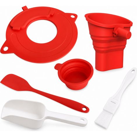 Accessoires 6pcs Entonnoir Anti-Éclaboussure, Rouge (1/5)