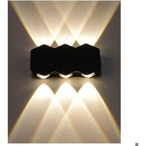 HAWUJ Applique murale LED IP65 étanche 160x80x35mm lumière chaude COB pour jardin terrasse intérieur (1/2)