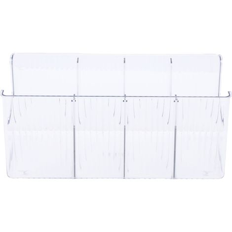 Bacs de rangement transparents en plastique avec 3 séparateurs amovibles pour le rangement et l'organisation des aliments dans le garde-manger, la cuisine, le réfrigérateur et les placards (version st (1/5)