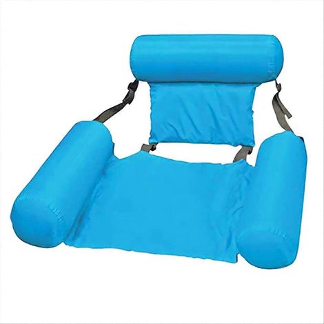 Chaise flottante de piscine, matelas gonflable, dossier de rame, chaise pliante, chaise longue portable, flottante (1/5)