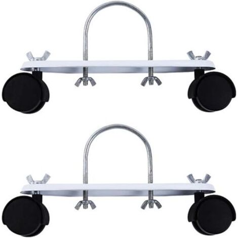 Kaelt - Lot de 2 supports pour radiateurs électriques - Base à roulettes pour radiateurs électriques - Support mobile spécial avec roulettes (noir) (1/4)