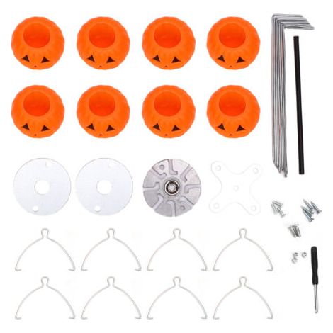Pair Distributeur de graines en forme de citrouille tournante pour Halloween décoration jardin (1/5)