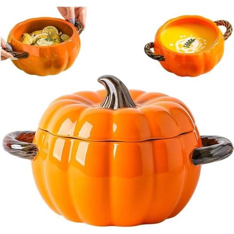 Discus De Cuisson À La Citrouille,Casserole En Fonte Émaillée De La Casserole En Revêtement Non Enrobée,Marmite Citrouille A,Large (1/5)