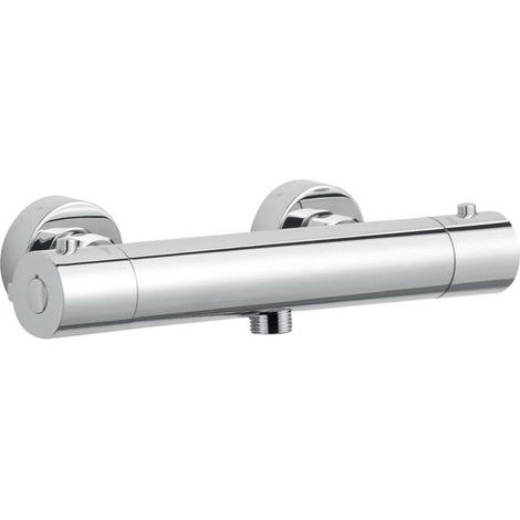 Deva Cool Touch Wall Mounted Thermostatic Bar Shower Valve Dual Handle - Chrome