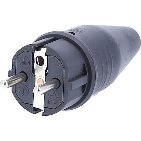 Rubber Plug, Double Protective Contact, IP44, 230V 16A, For Outdoor Cables (1/5)