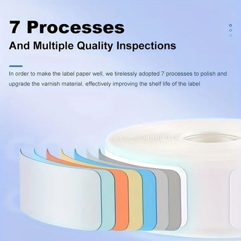 Papier étiquettes thermiques vierges étanche anti‑déchirement 12×40 mm, 160 feuilles/rouleau. Pour prix, noms, codes‑barres compatible MARKLIFE, Phomemo, VRETTI, Deli (1/5)