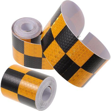 Reflexionsband schwarz orange kariert 5 cm x 3 m 2 Stück für