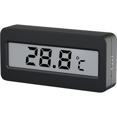 Thermomètre à eau de haute précision pour aquariums, équipé d'un grand écran LCD, d'une batterie au lithium 320 mAh intégrée, d'une version avec alarme sonore (1/5)