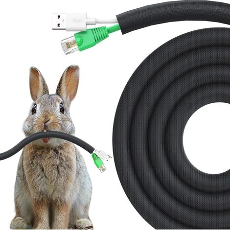 Gaine de protection flexible de 7,6 m (25 pi) et de 10 mm de diamètre, résistante aux morsures d'animaux, adaptée aux câbles USB, d'alimentation, audio et vidéo. (1/5)