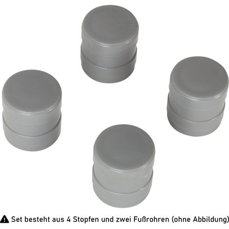 Hailo Set 2x Fußrohr + 4x Stopfen für ProfiLine ASS 120 W / ASS wall