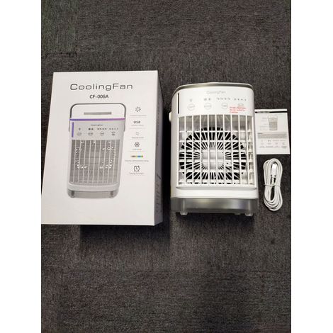 Climatiseur Mobile Compact avec Brumisateur et Humidificateur – Ventilateur Refroidisseur USB de Bureau pour la Maison