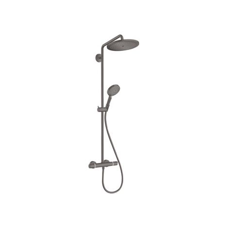 Hansgrohe Croma Select S - Duschsäule Showerpipe 280 mit Thermostatbatterie, schwarz chrom gebürstet 26890340 (1/5)