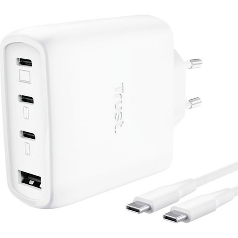 Trust  USB Ladegerät 65 W   Weiß  GaN 26068 (1/3)