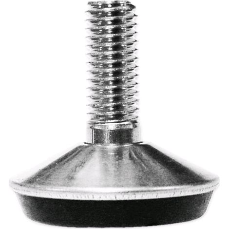 PIEDINO 40xM10 mm Piede REGOLABILE per MOBILI Troncoconico Barra FILETTATO Gomma Metallo